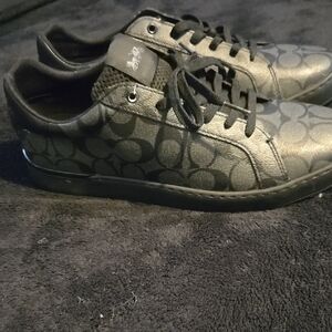 Kids Black Patterned Sneakers